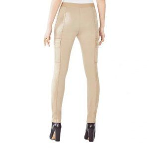 NEW NWT! BCBG MAX AZRIA 'WILCOX' FAUX SUEDE CARGO STRETCH LEGGINGS XXS orig $198